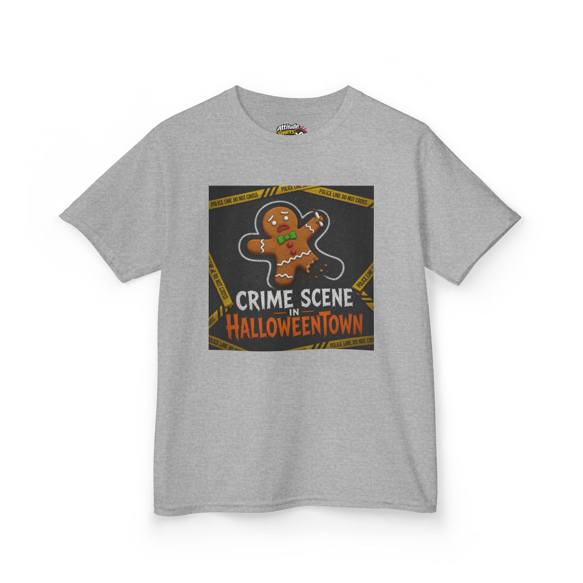Color: Sport Grey | Crime Scene in Halloweentown Kids Tee