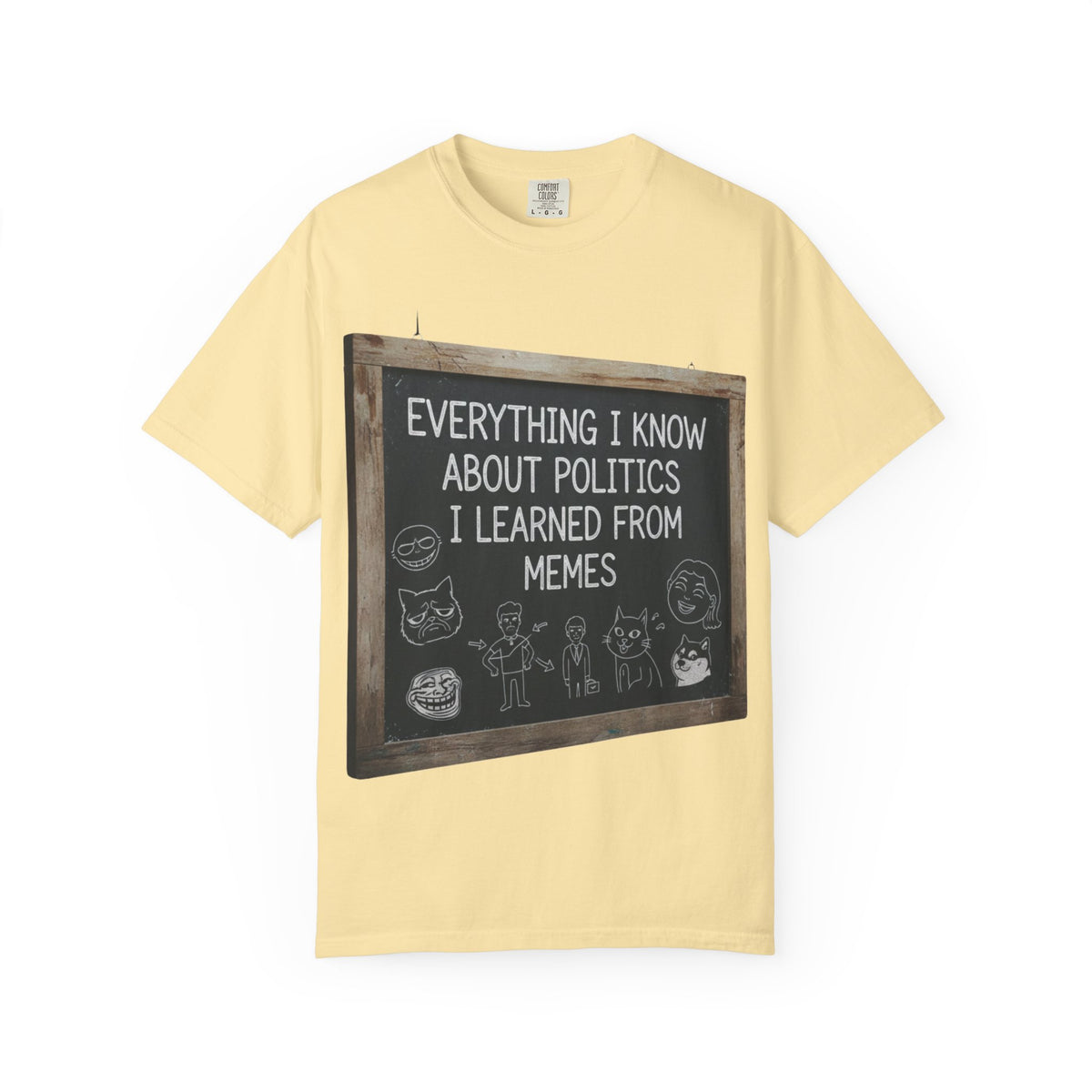 Color: Banana | The Objective Scientist Unisex Garment-Dyed T-shirt