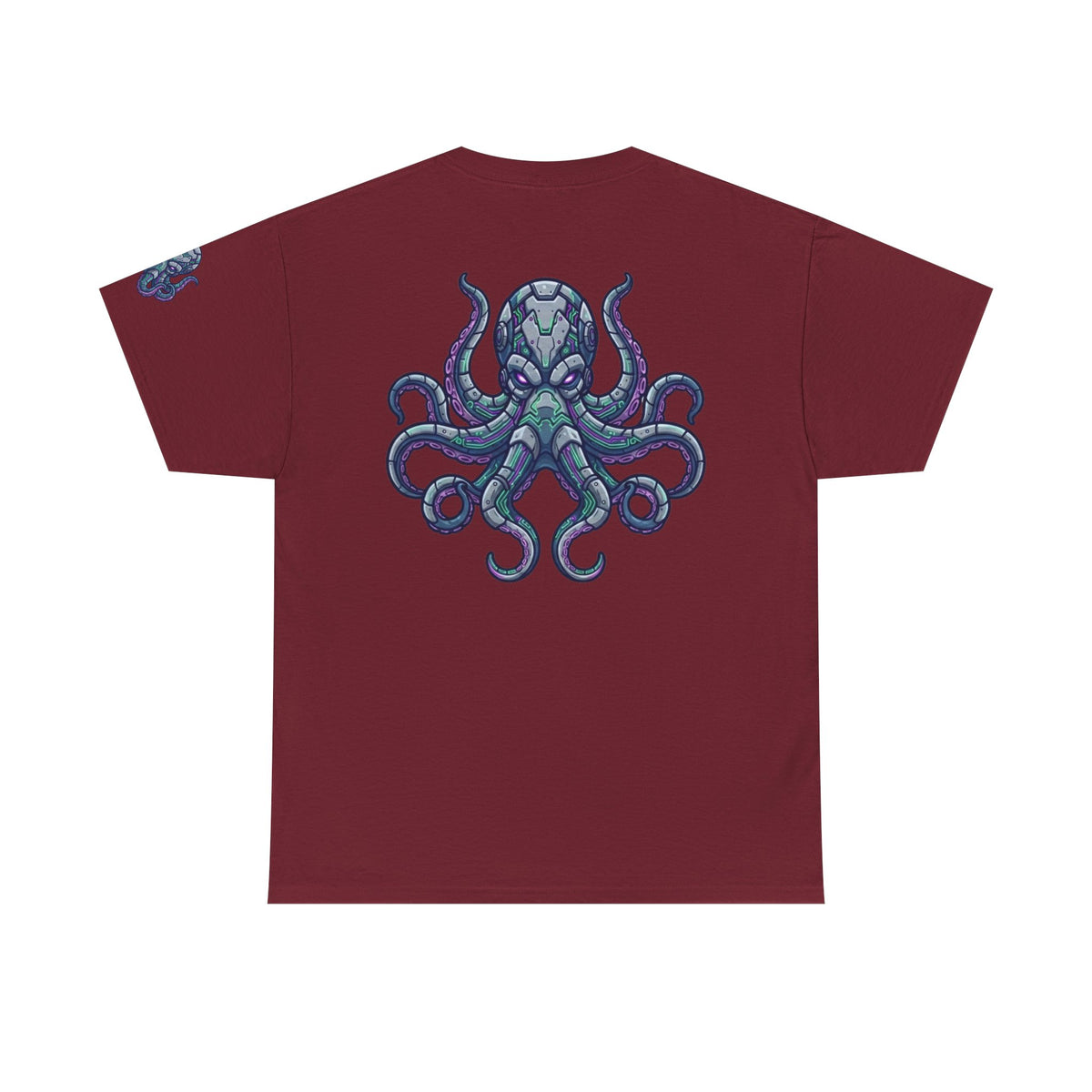 Color: Garnet | Cyber Octopus Premium Graphic Tee