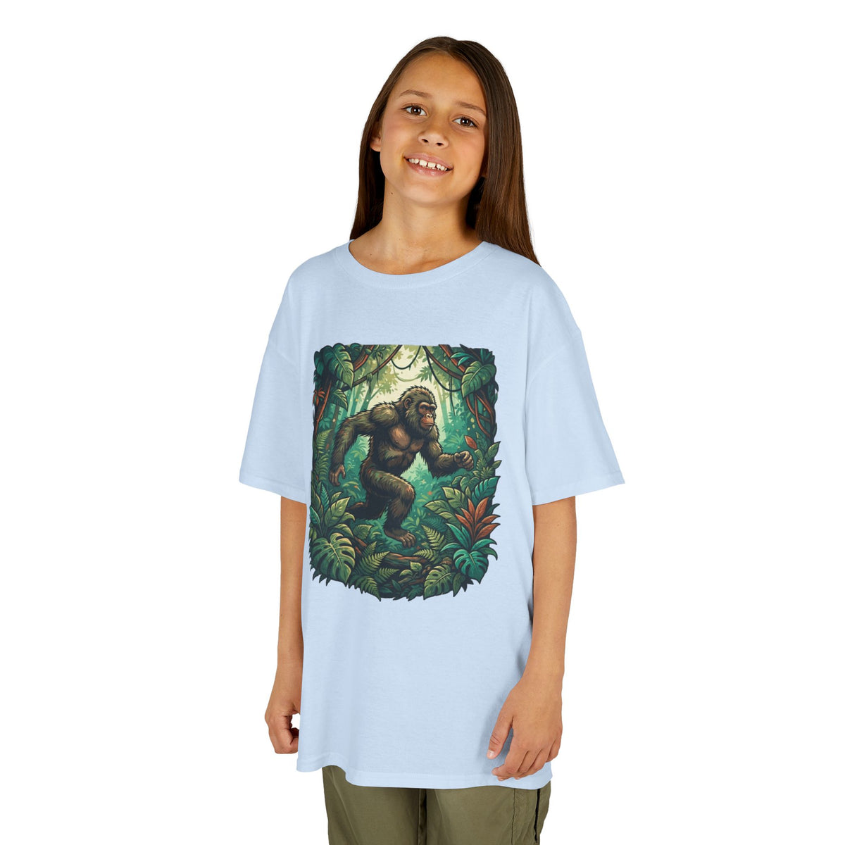 Color: Light Blue | The Bukit Timah Monkey Man (Singapore) Kids Tee