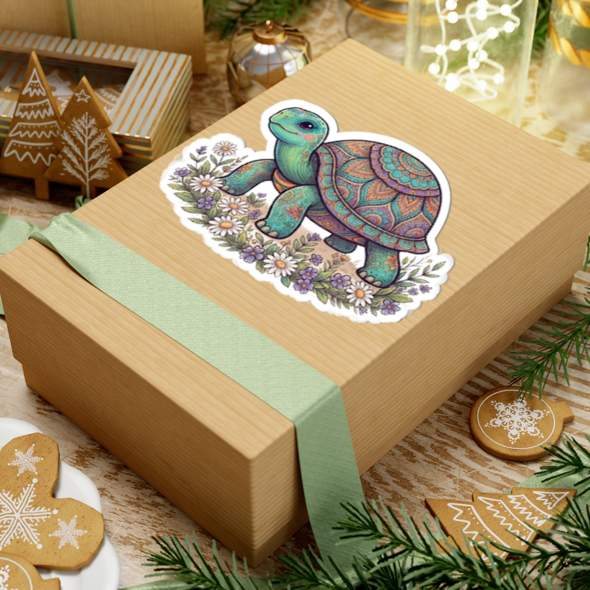 "Hippy Turtle" Sticker — Main