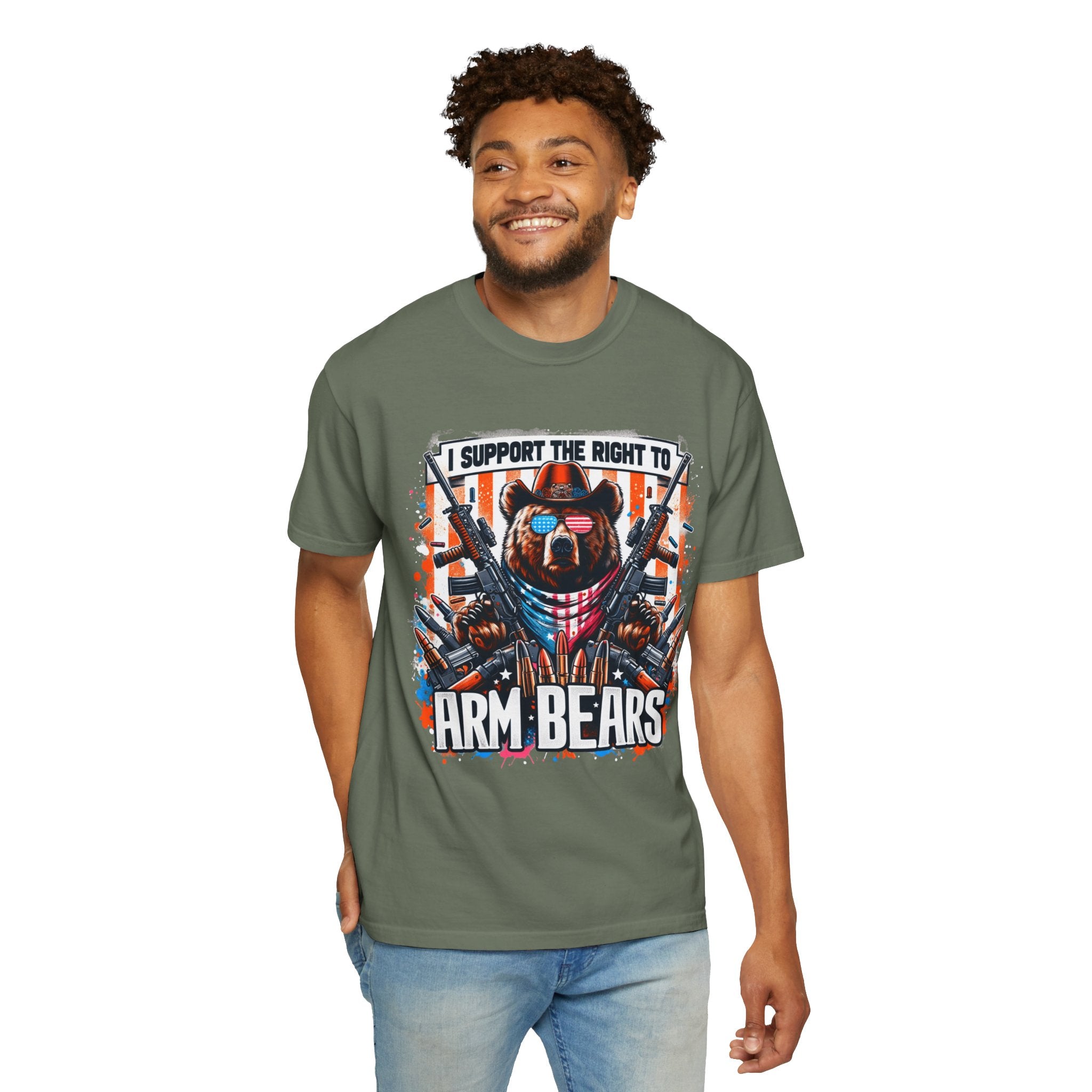 "Right to Arm Bears" Unisex Garment-Dyed T-shirt