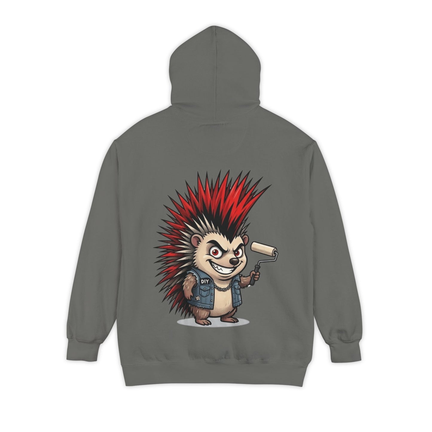 "Punkupine" Garment-Dyed Hoodie