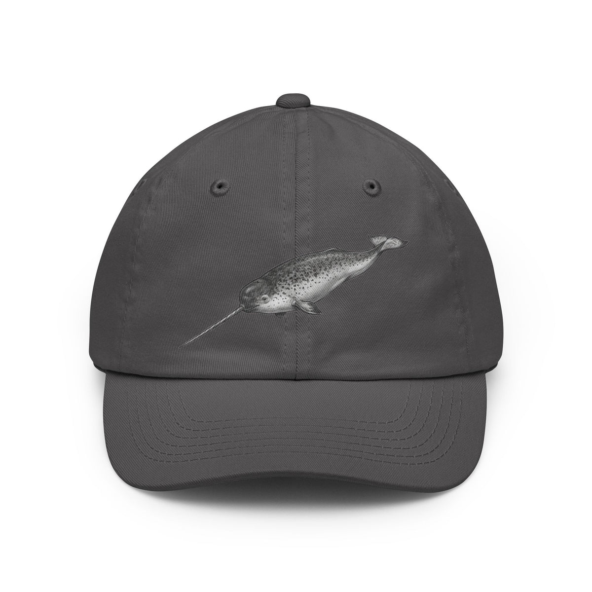 Color: Charcoal | Pencil Sketch Art Narwhal Dad Hat