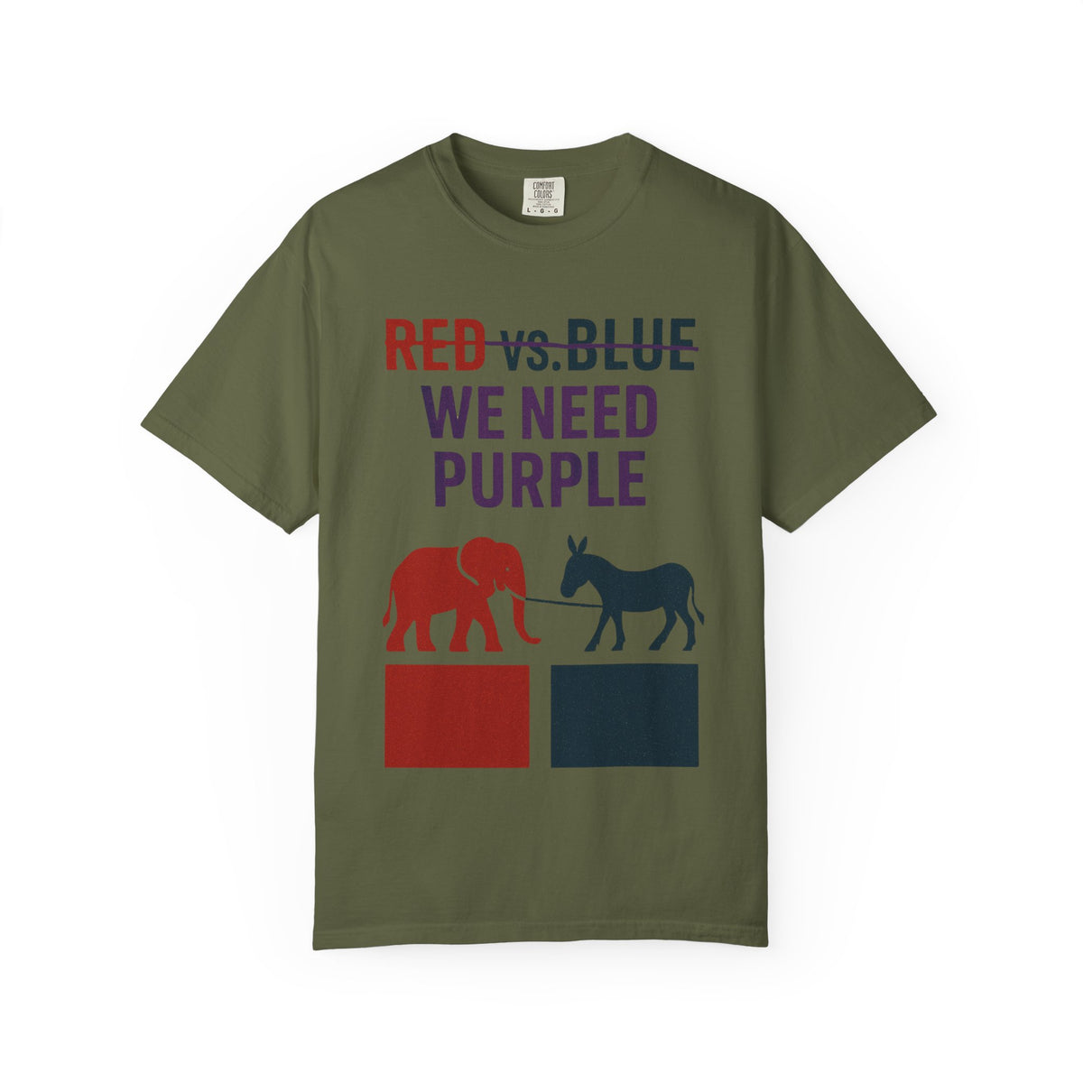 Color: Hemp | The Lesser Evil Election Unisex Garment-Dyed T-shirt