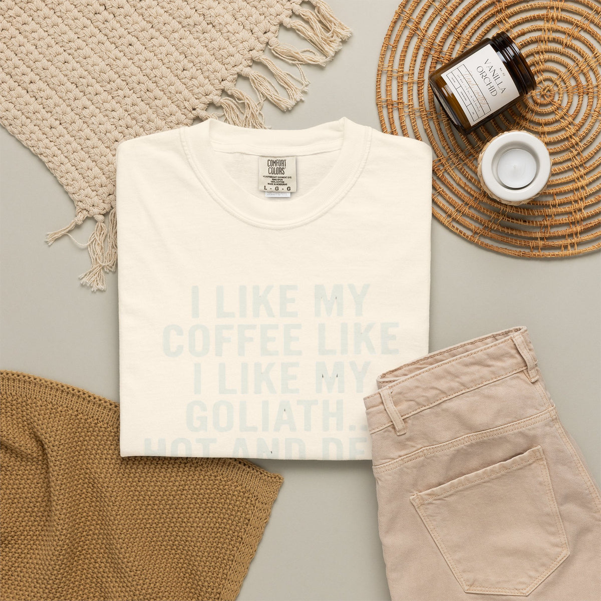 Good Book Series Coffee Hot and Dead Unisex Garment-Dyed Tee