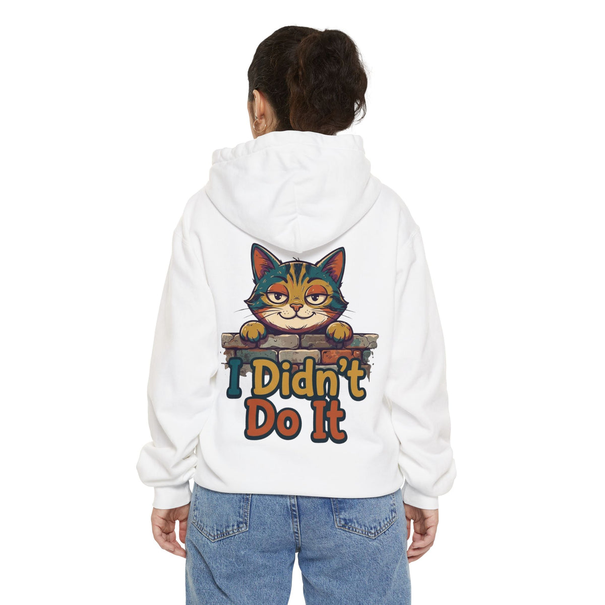 Color: White | I Didn't Do It Garment-Dyed Hoodie