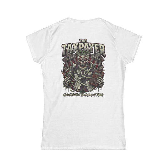 Color: White | Horror of Taxes Women's Tee