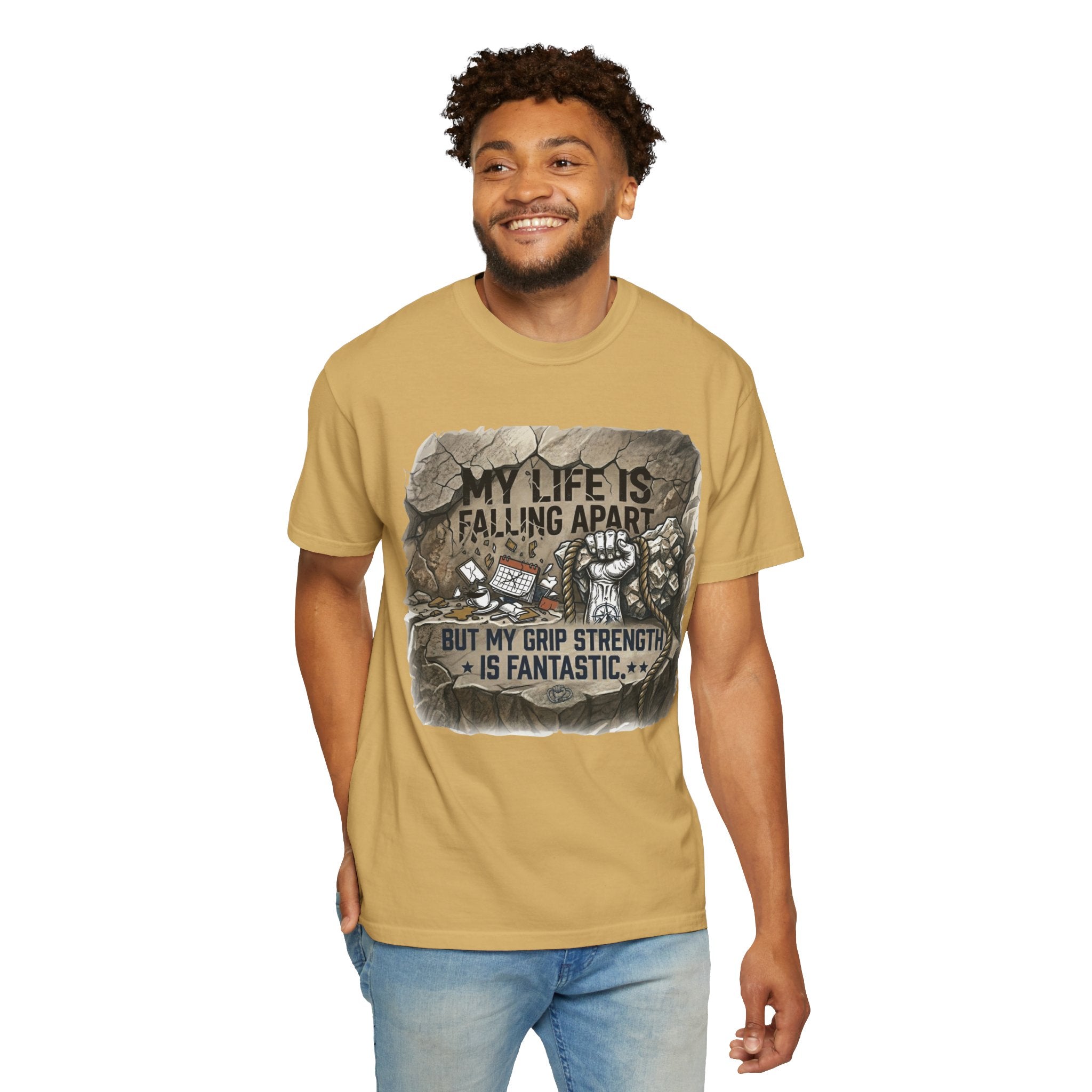 "My Grip Strength is Fantastic" Unisex Garment-Dyed Tee