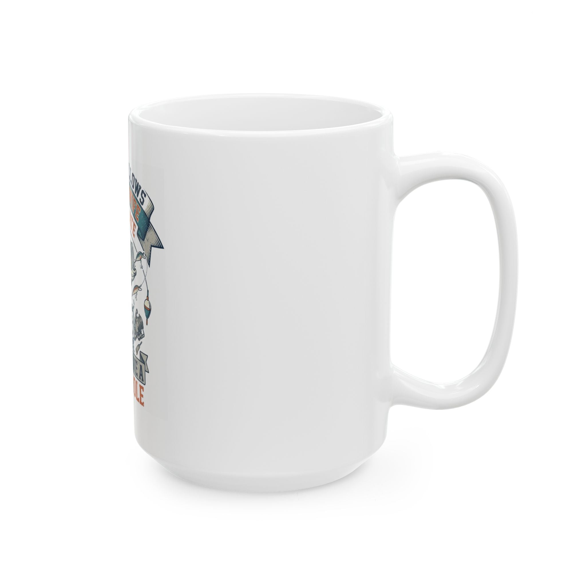 "Never Leave A Good Hole" White Ceramic Mug