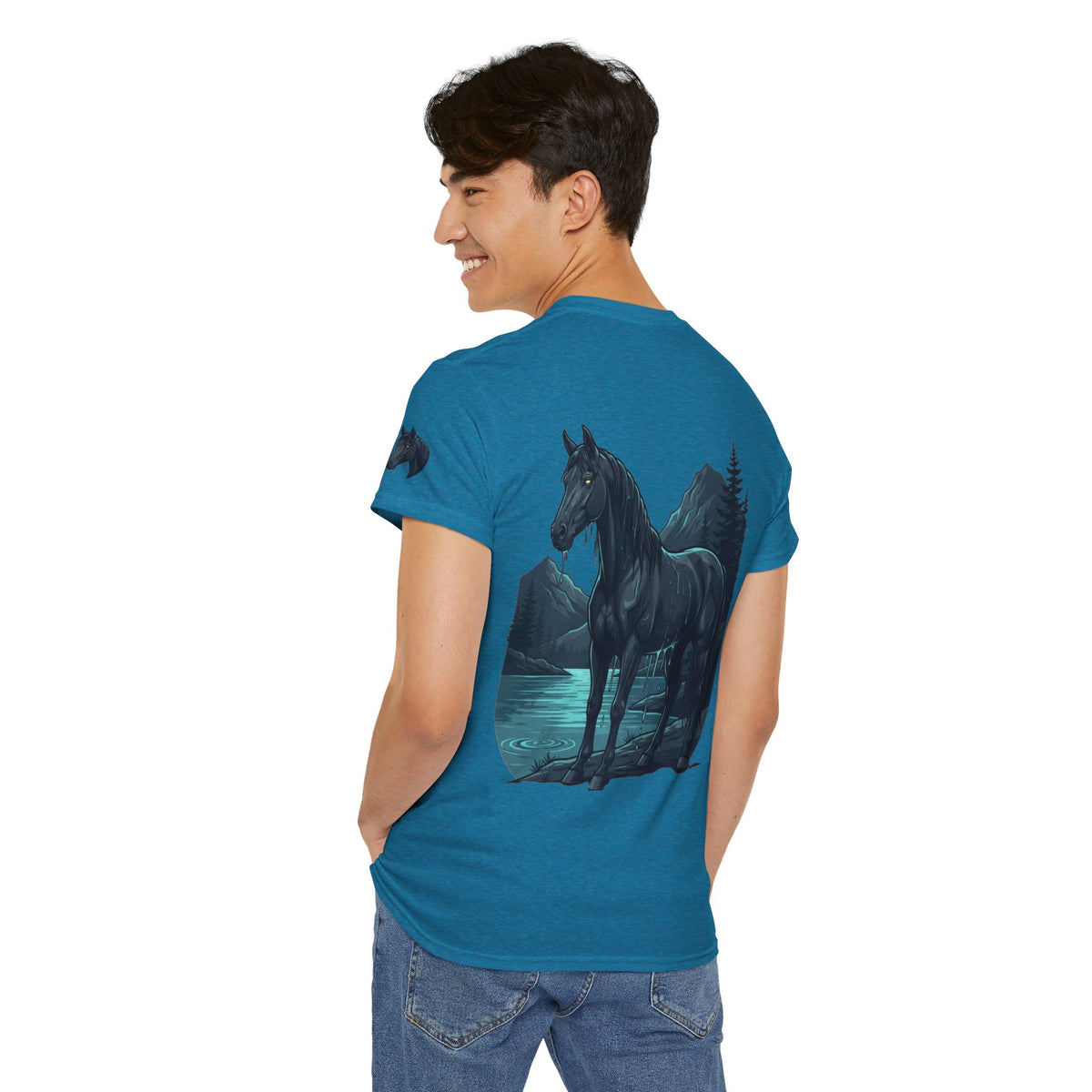 Color: Antique Sapphire | Kelpie (Scottish Folklore) Premium Graphic Tee
