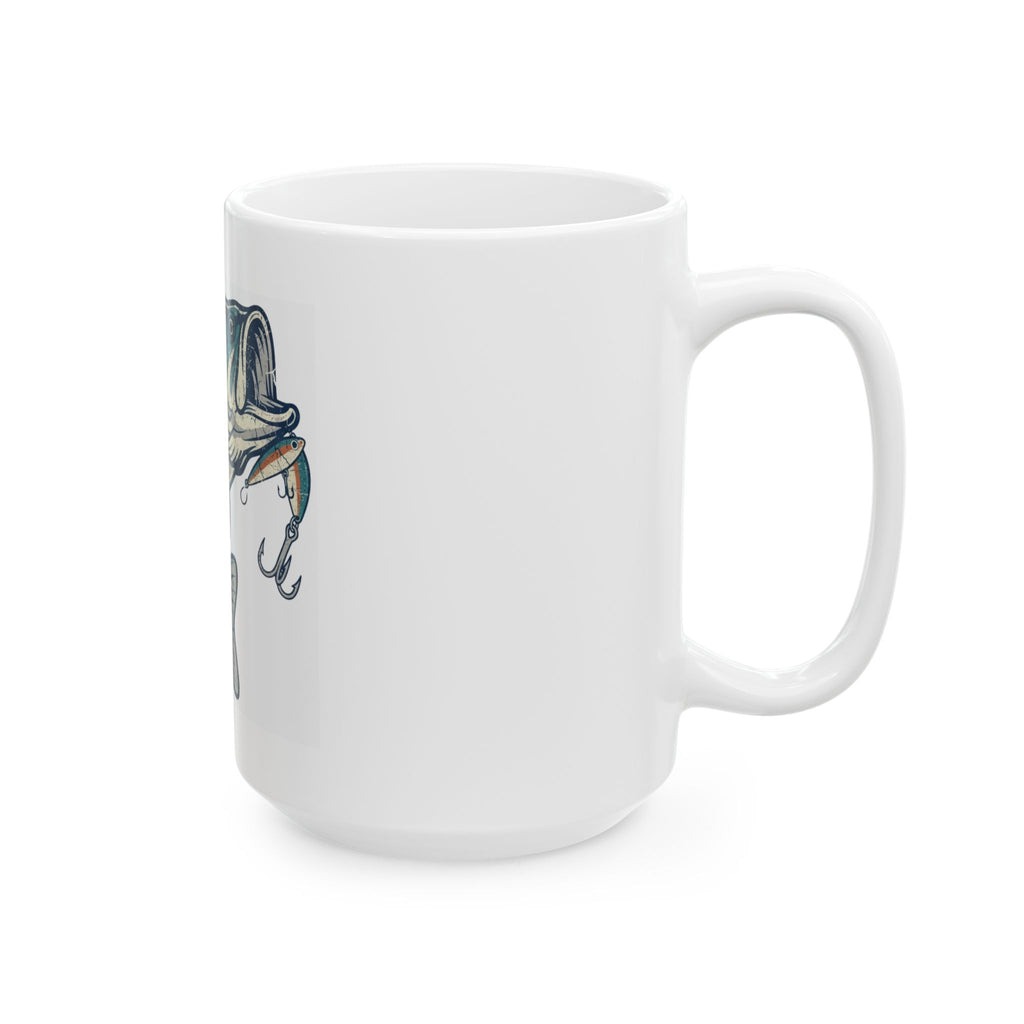 "Never Leave A Good Hole" White Ceramic Mug — Graphic