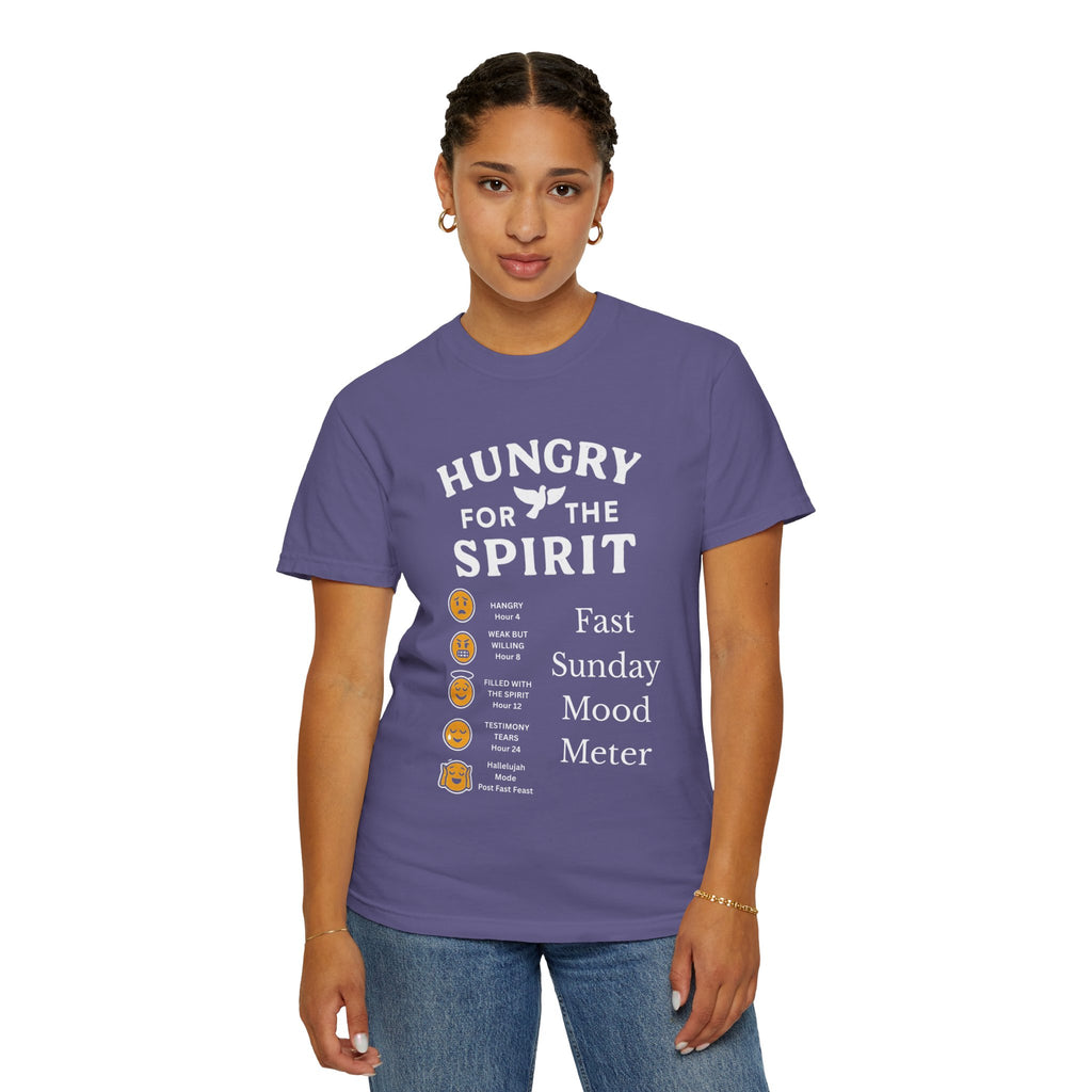 "Fast Sunday Mood Meter" Unisex Garment-Dyed T-shirt