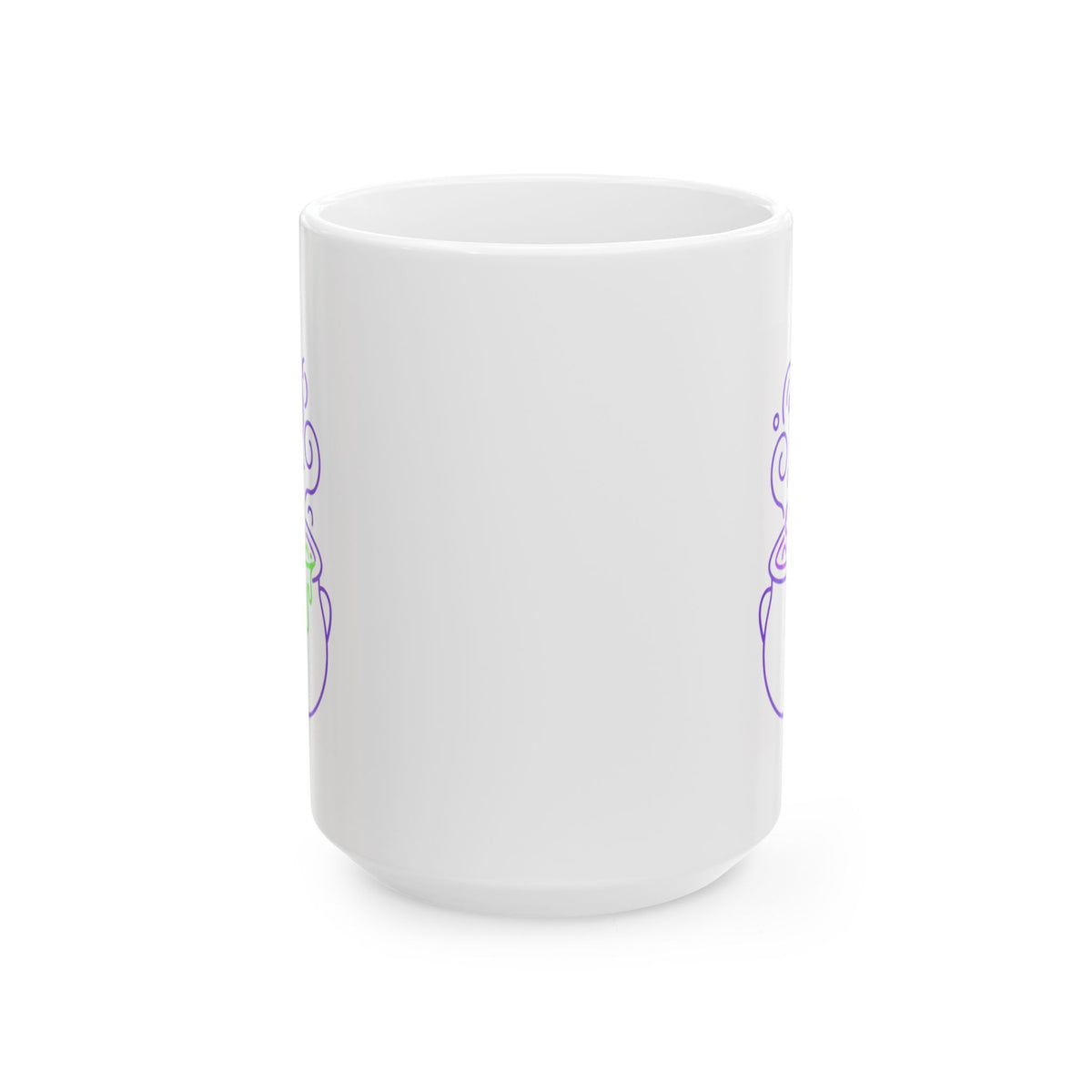 "Ride The Handle, Stir The Pot" White Ceramic Mug — Graphic