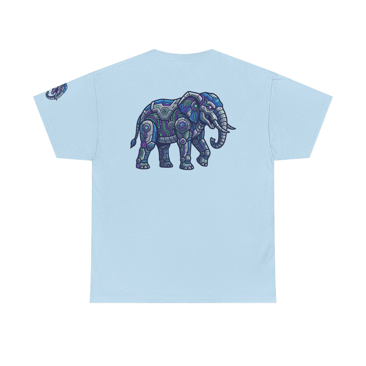 Color: Light Blue | Cyber Elephant Premium Graphic Tee