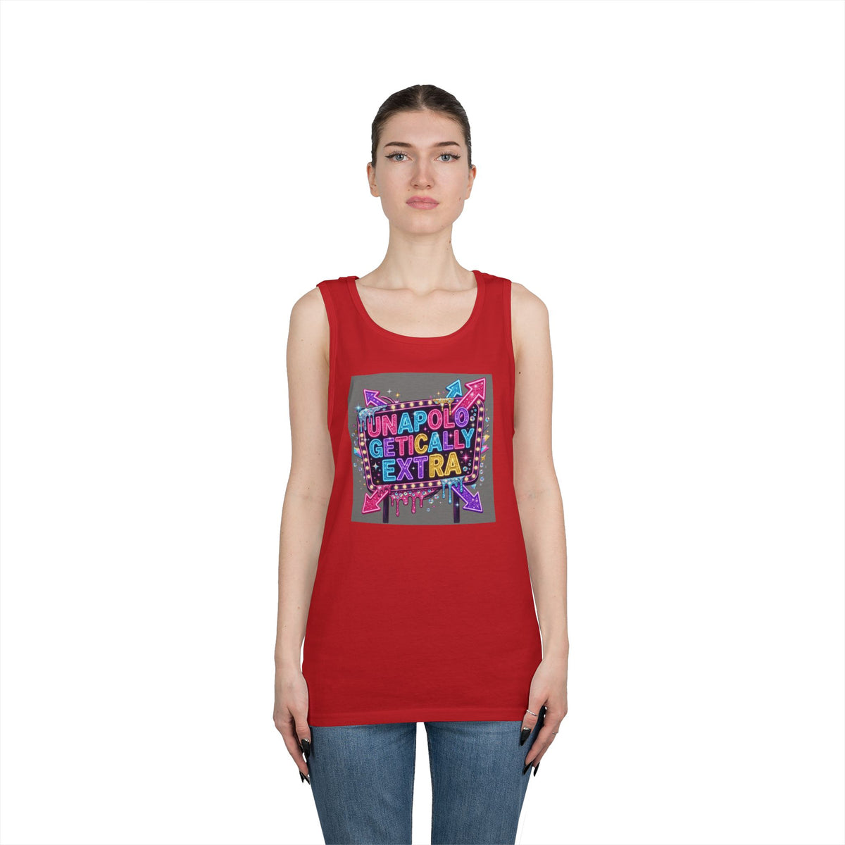 Color: Red | Unapoligetically Extra Tank Top