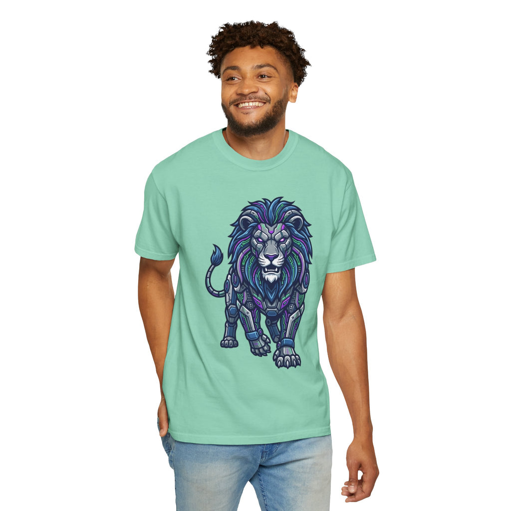 "Cyber Lion" Unisex Garment-Dyed Tee