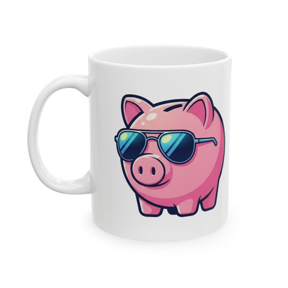 "Favortie Childhood Memories - Not Paying Bills" White Ceramic Mug — Graphic