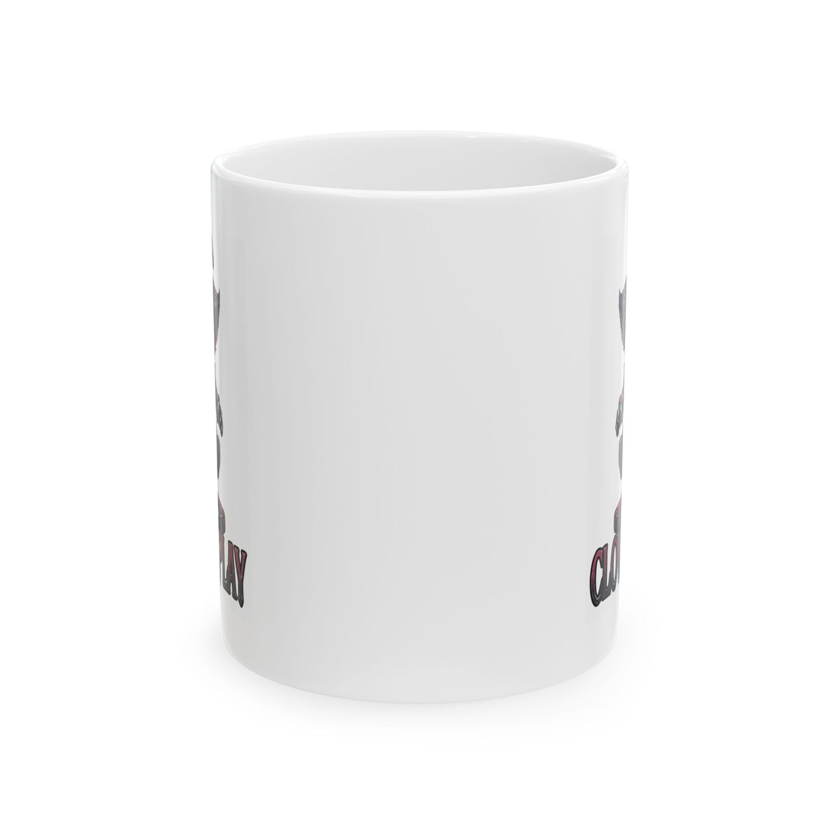 "Clown Play" White Ceramic Mug