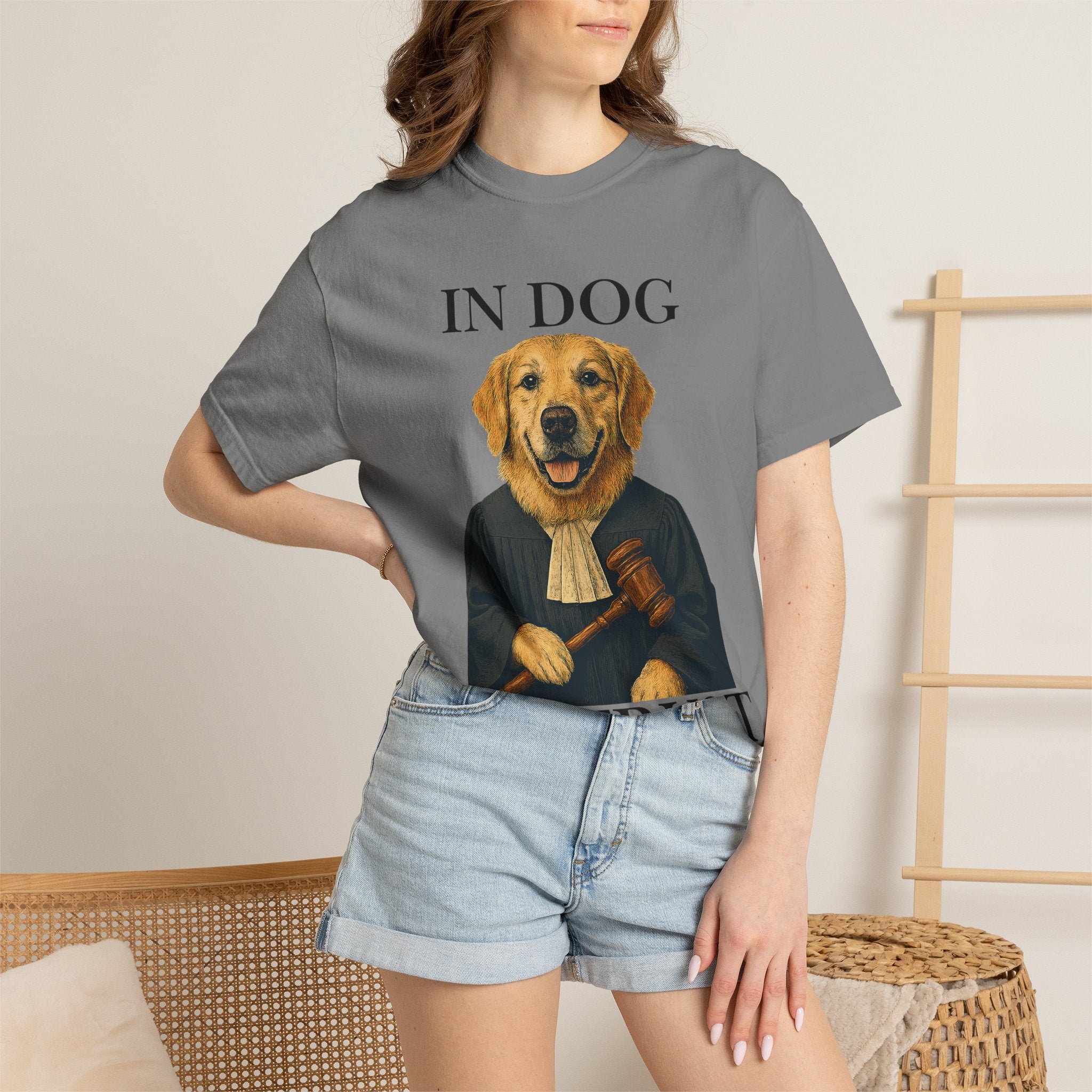 "In Dog We Trust (The Honorable Goldie)" Unisex Garment-Dyed T-shirt