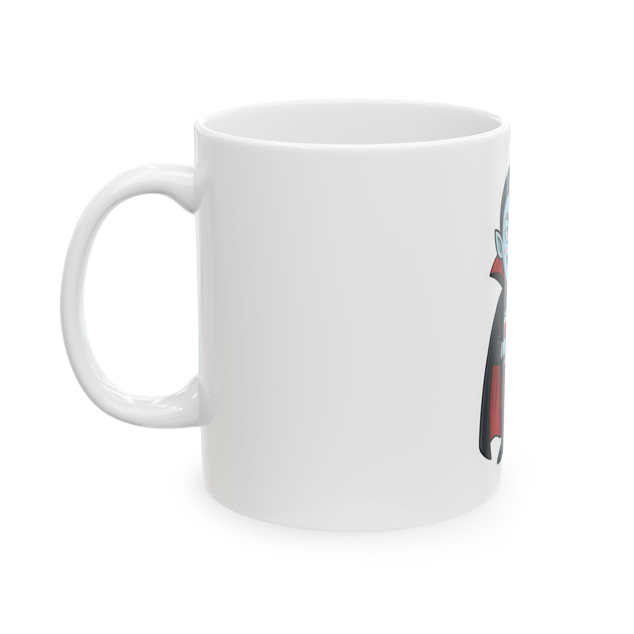 "Dracula" White Ceramic Mug