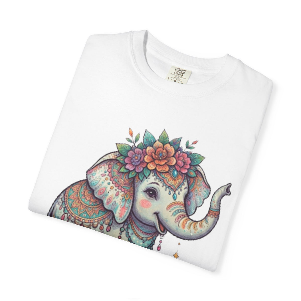 "Hippy Elephant" Unisex Garment-Dyed Tee