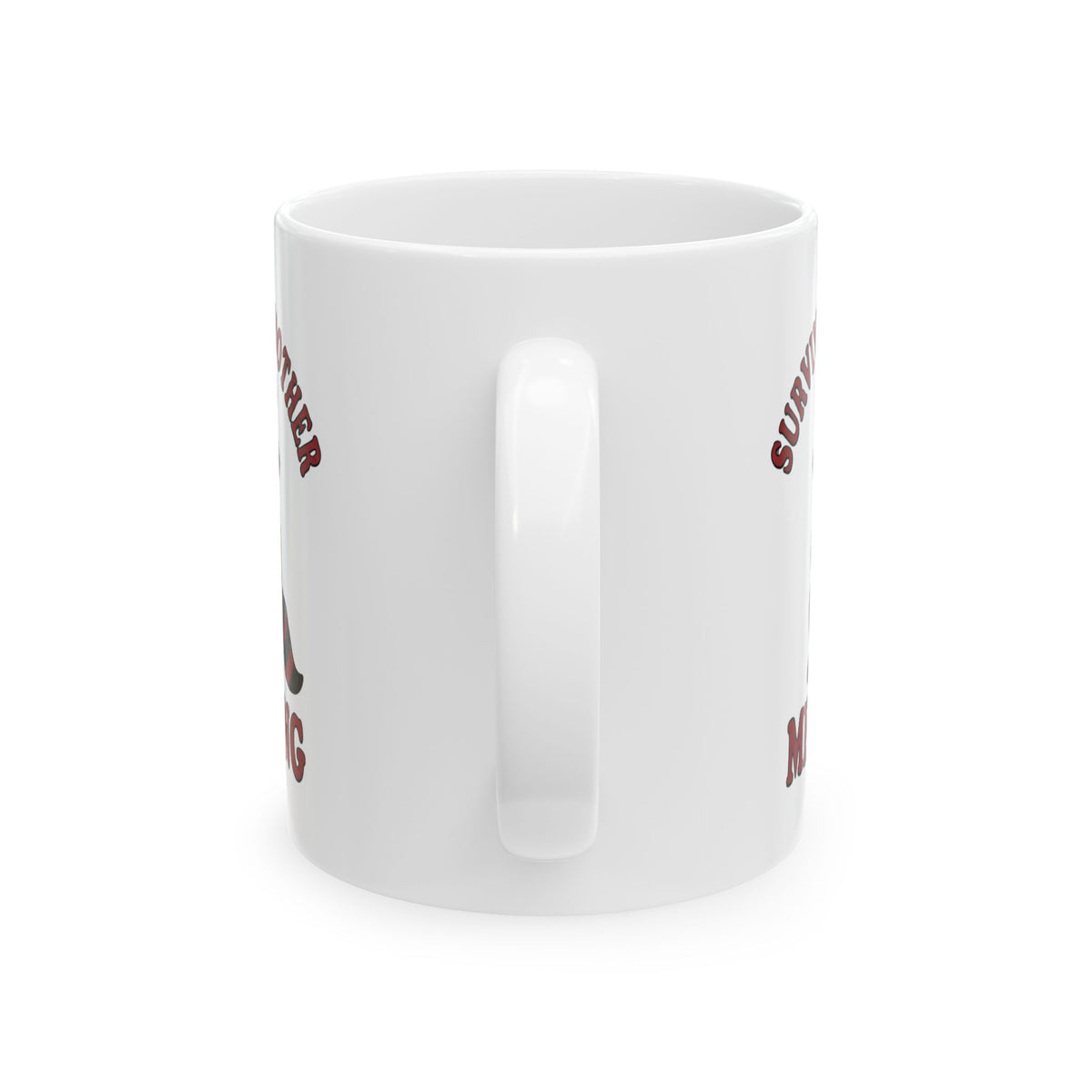 "Surviving Another Meeting" White Ceramic Mug