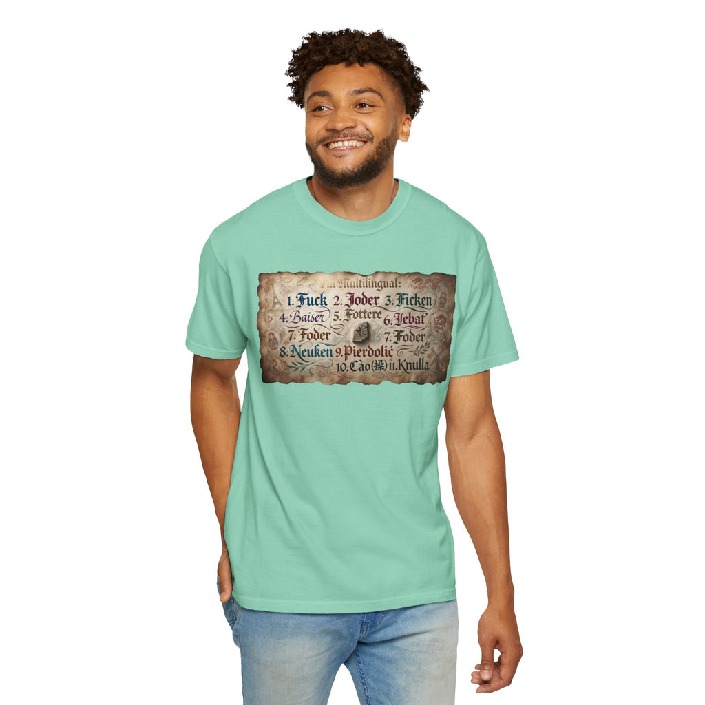 "Multilingual" Unisex Garment-Dyed Tee