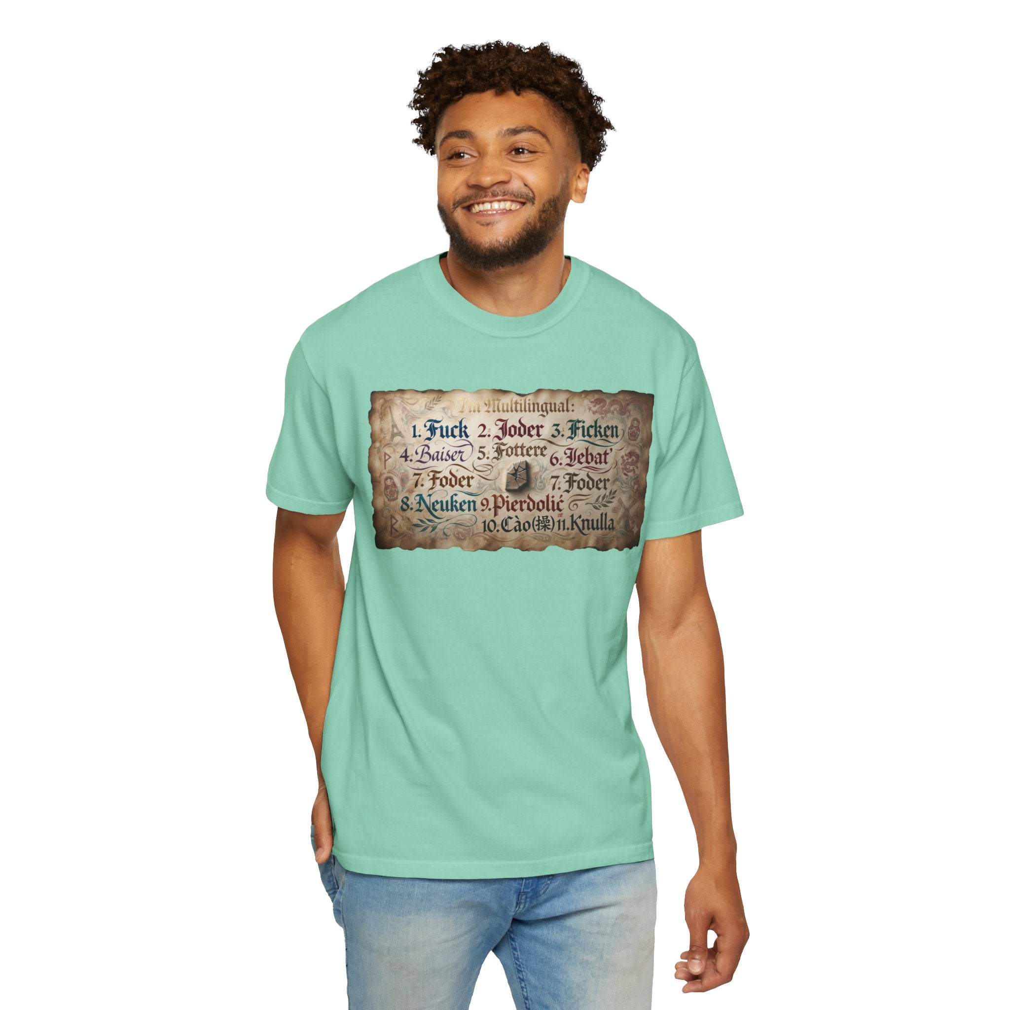"Multilingual" Unisex Garment-Dyed Tee