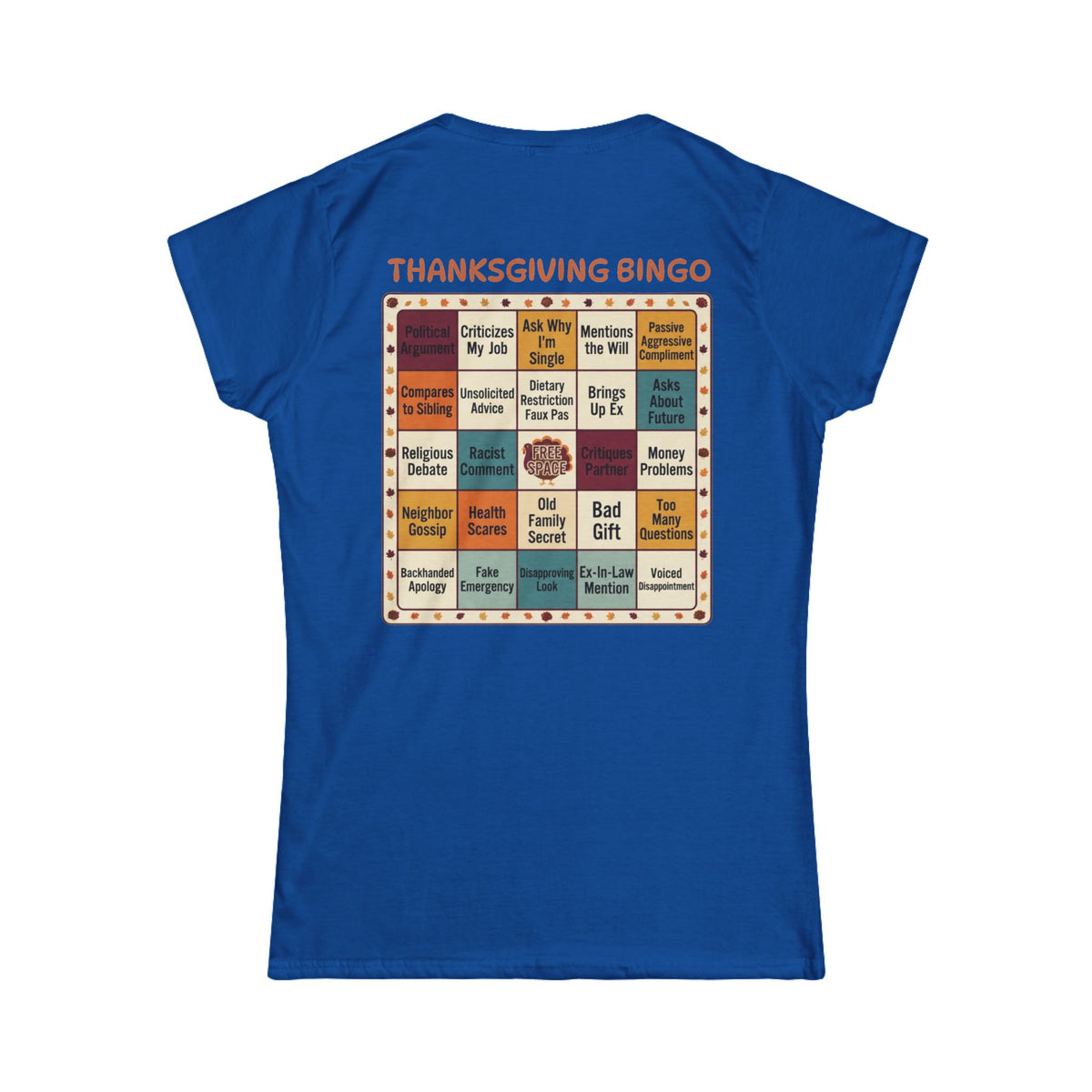 Color: Royal | Thankgiving Bingo Women's Tee