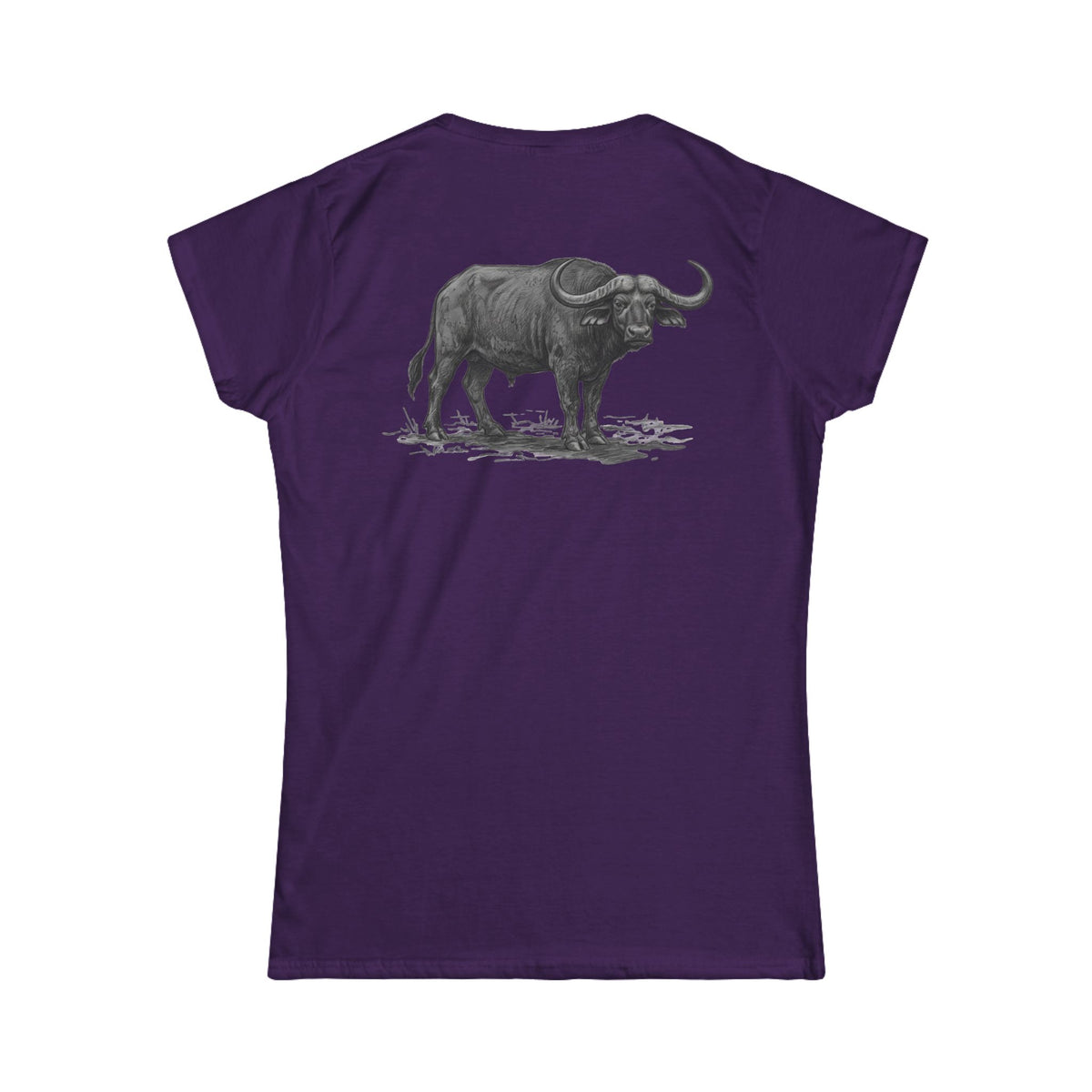 "Pencil Sketch Art Cape Buffalo" Women's Tee