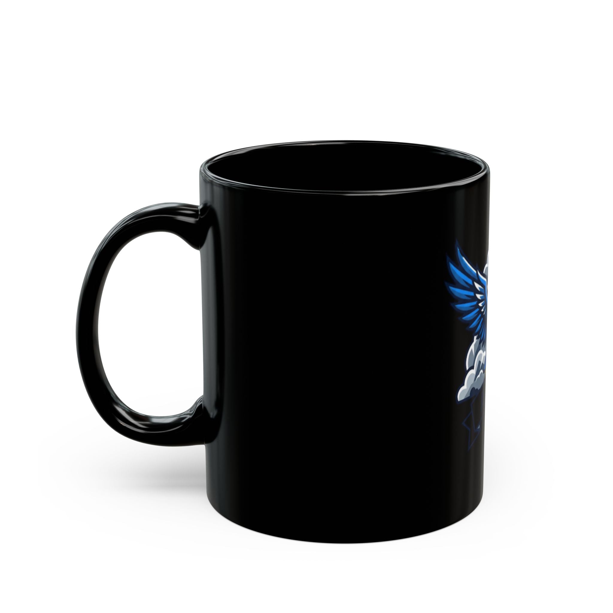 "April Legend" Black Ceramic Mug