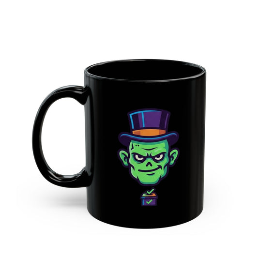 "Spooky-Fy Politics" Black Ceramic Mug — Graphic
