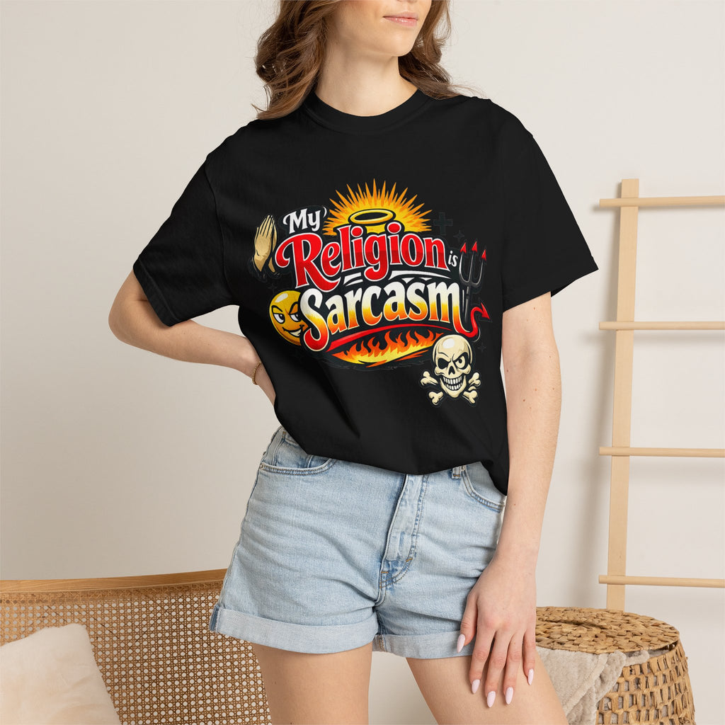 "The Church of Snark" Unisex Garment-Dyed T-shirt