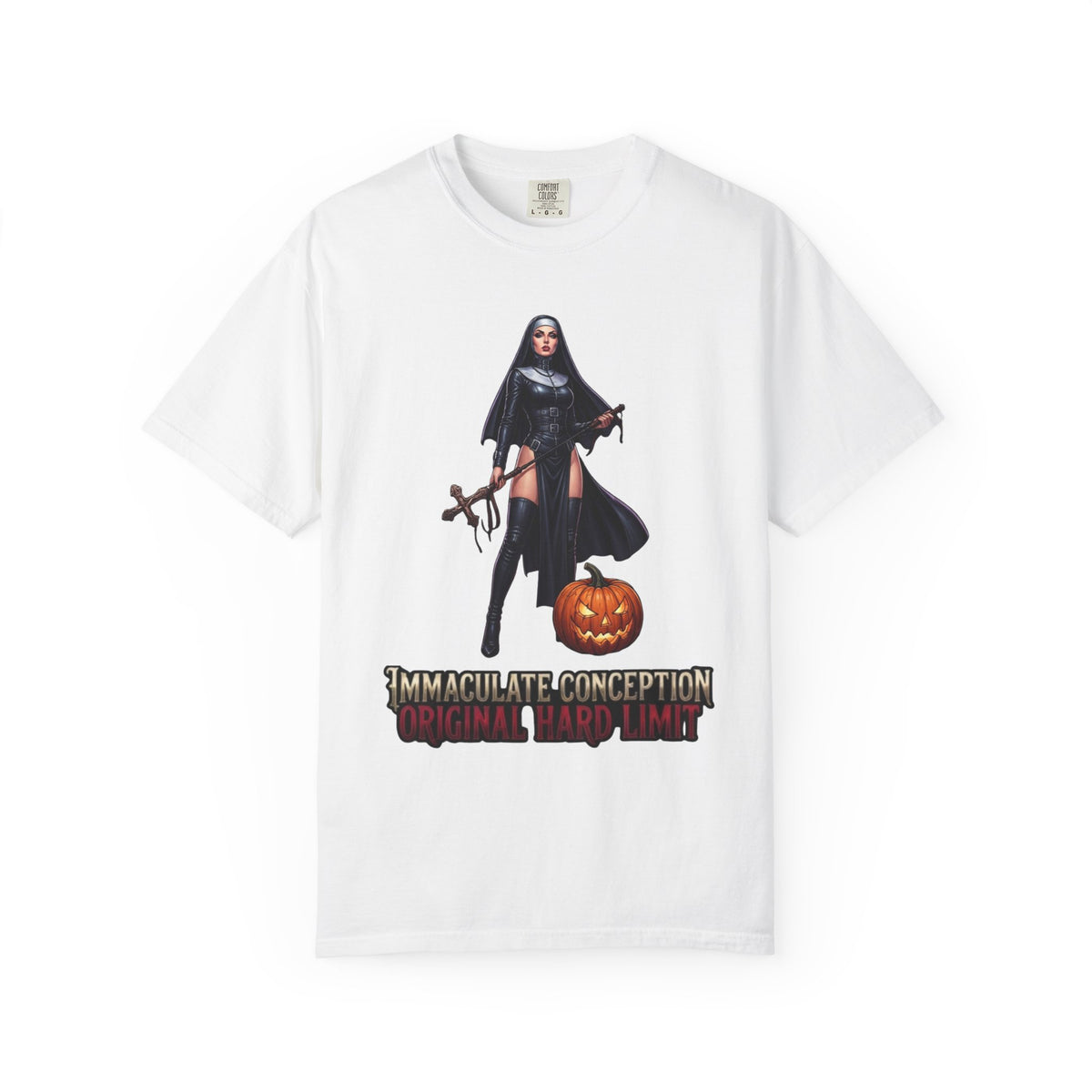 Color: White | Original Hard Limit Unisex Garment-Dyed Tee