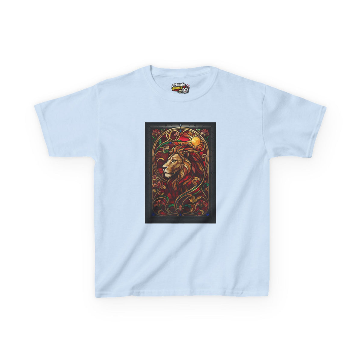 "Stained Glass Sign LEO" Kids Tee