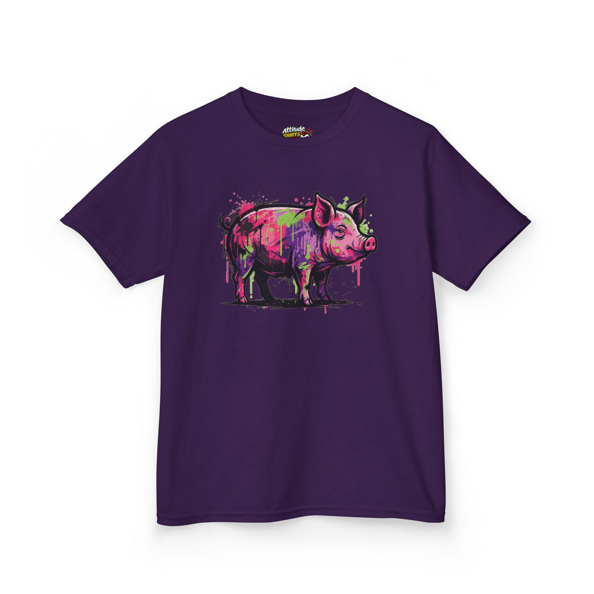 Color: Purple | Barnyard Pig Kids Tee