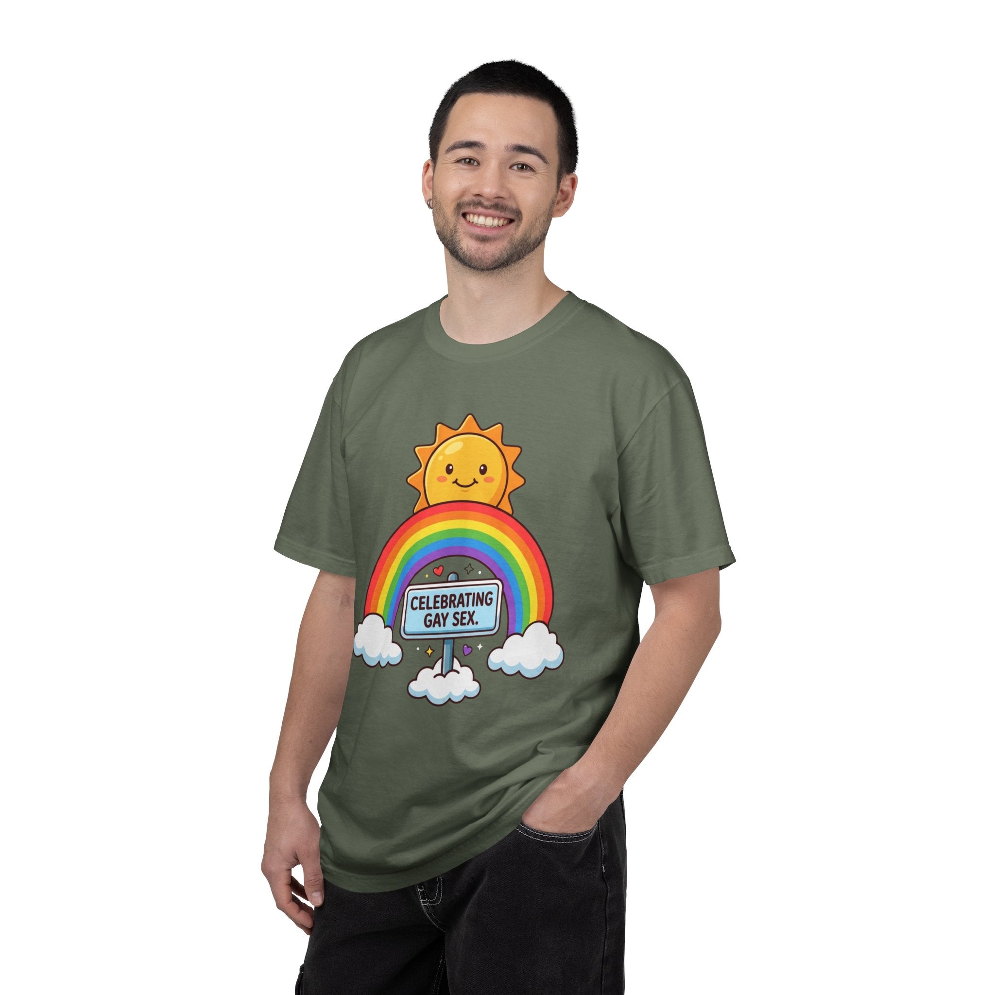 "Celebrating Gay Sex" Unisex Garment-Dyed Tee