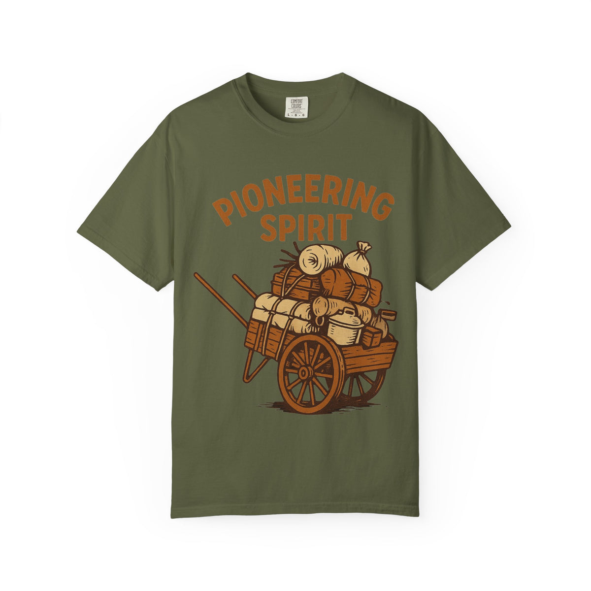 Color: Hemp | Pioneering Spirit Unisex Garment-Dyed T-shirt