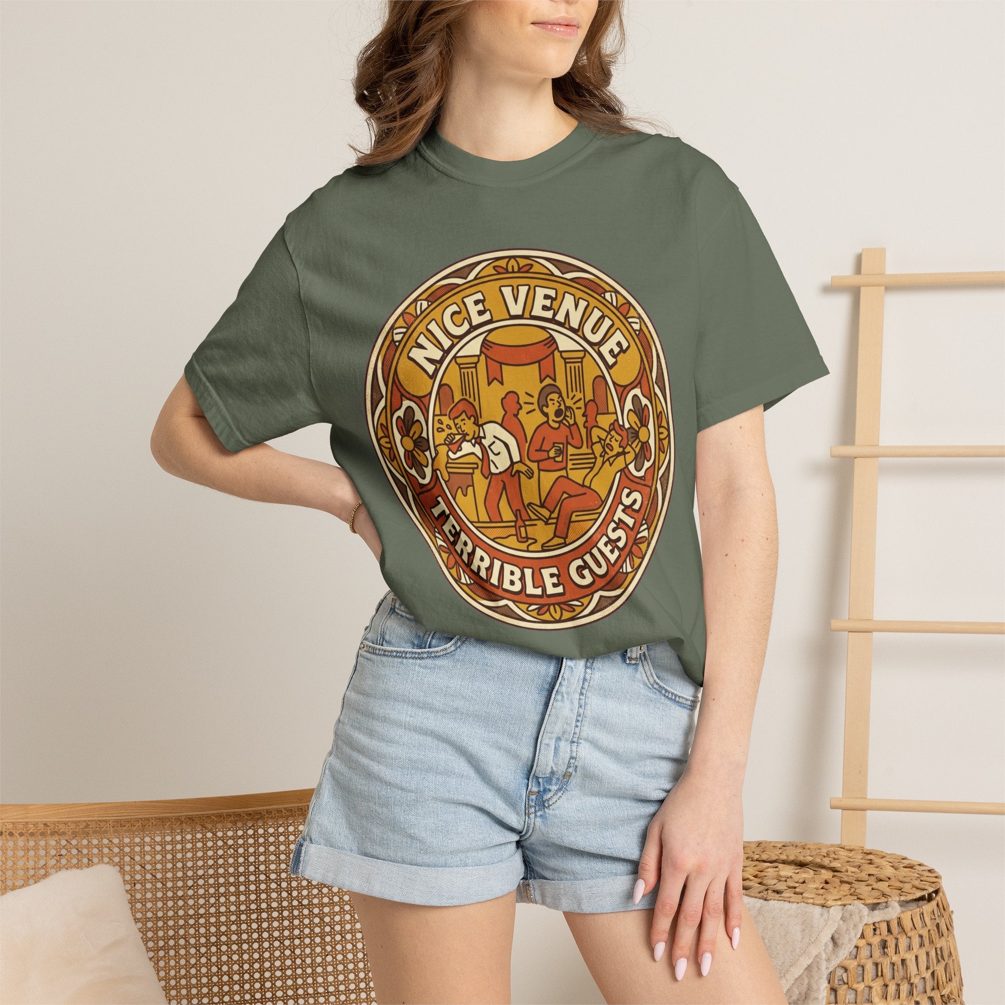 "Nice Venue Terrible Guests" Unisex Garment-Dyed Tee