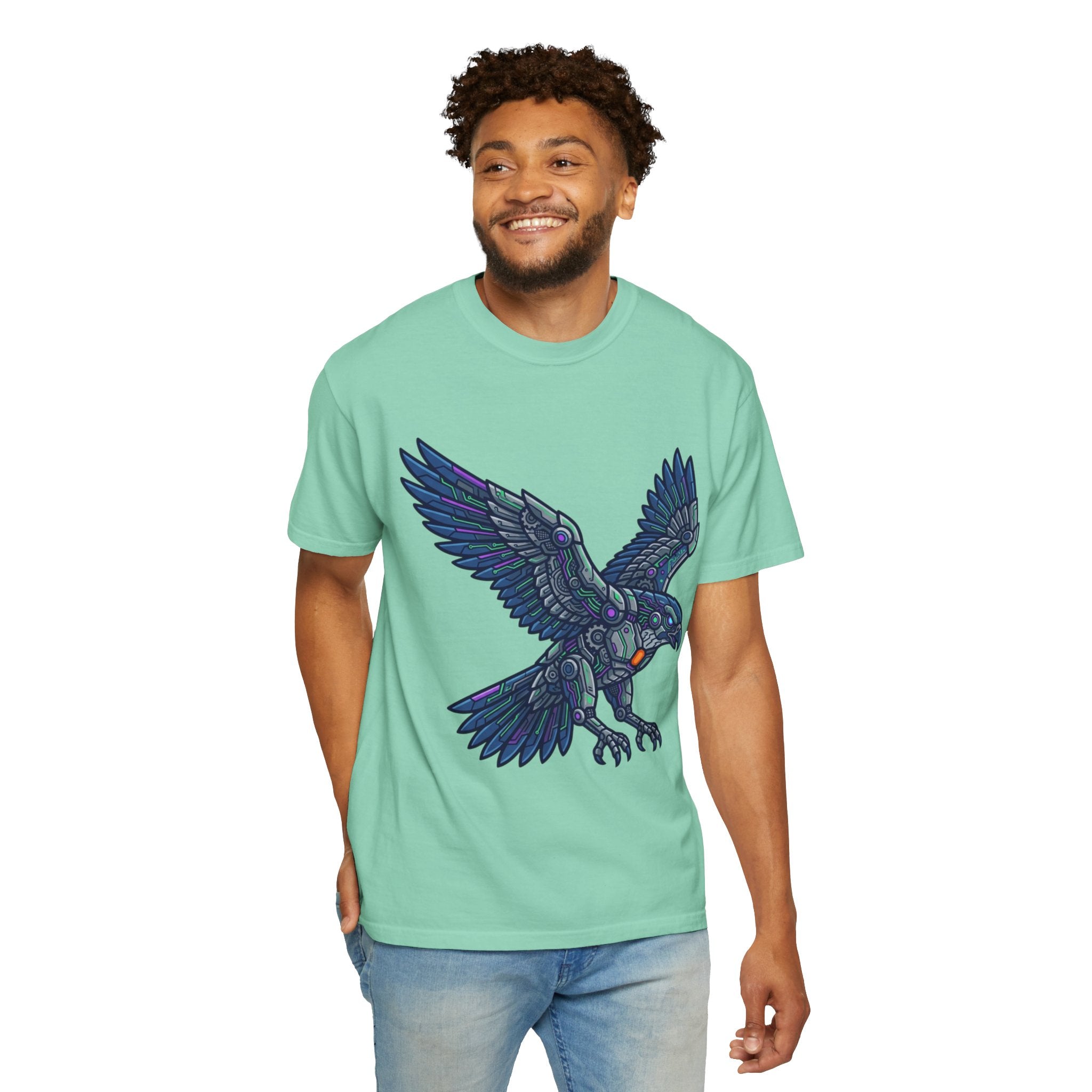 "Cyber Eagle" Unisex Garment-Dyed Tee