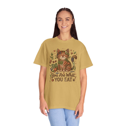 "You Are What You Eat - Cat 3" Unisex Garment-Dyed T-shirt