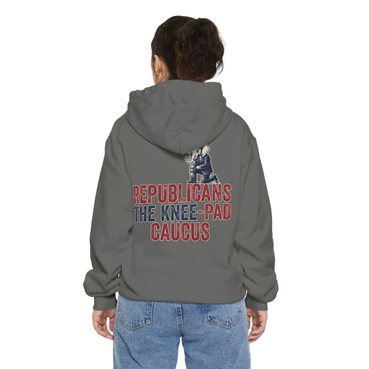 Color: Grey | The Knee Pad Caucus Garment-Dyed Hoodie