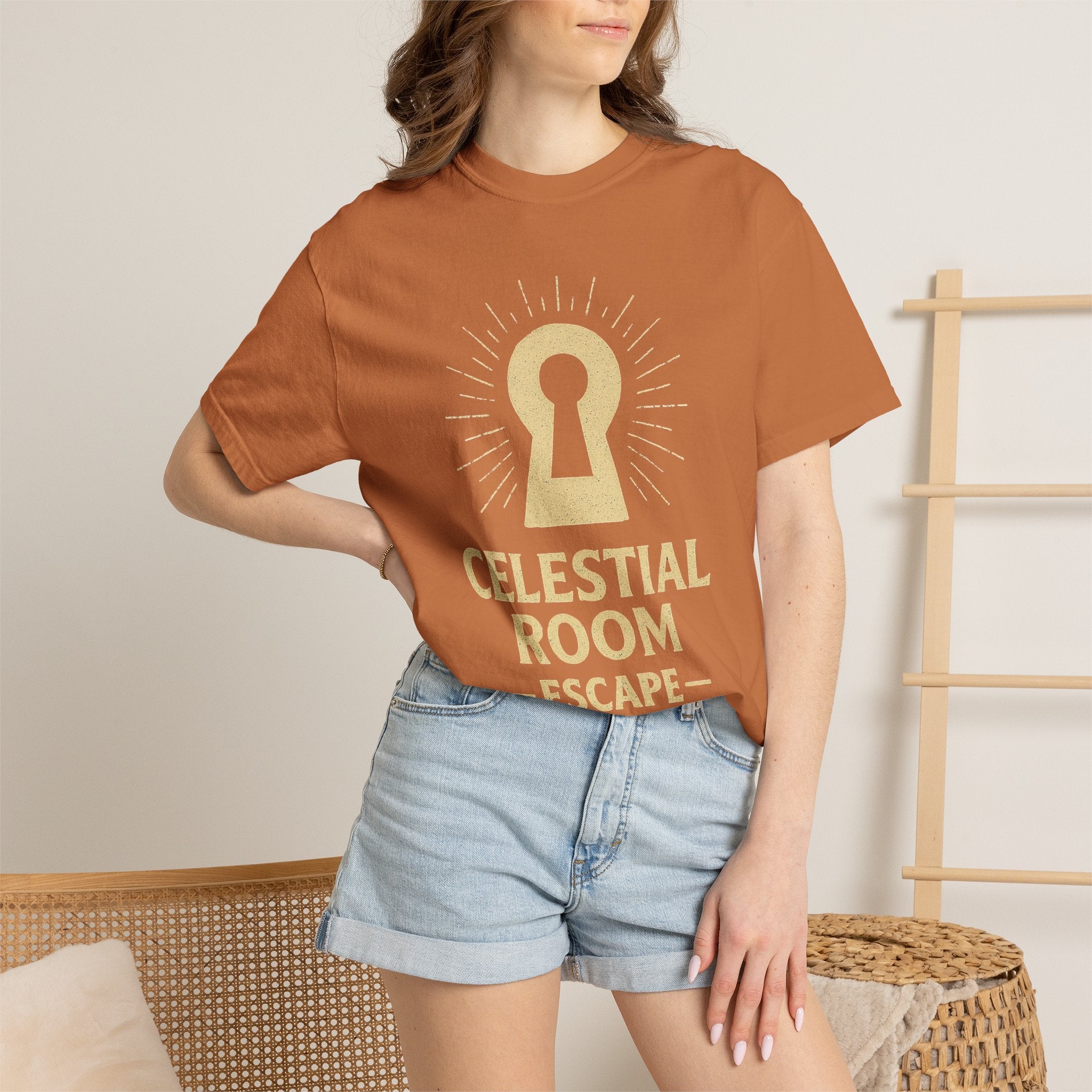 "Celestial Room Escape Artist" Unisex Garment-Dyed T-shirt
