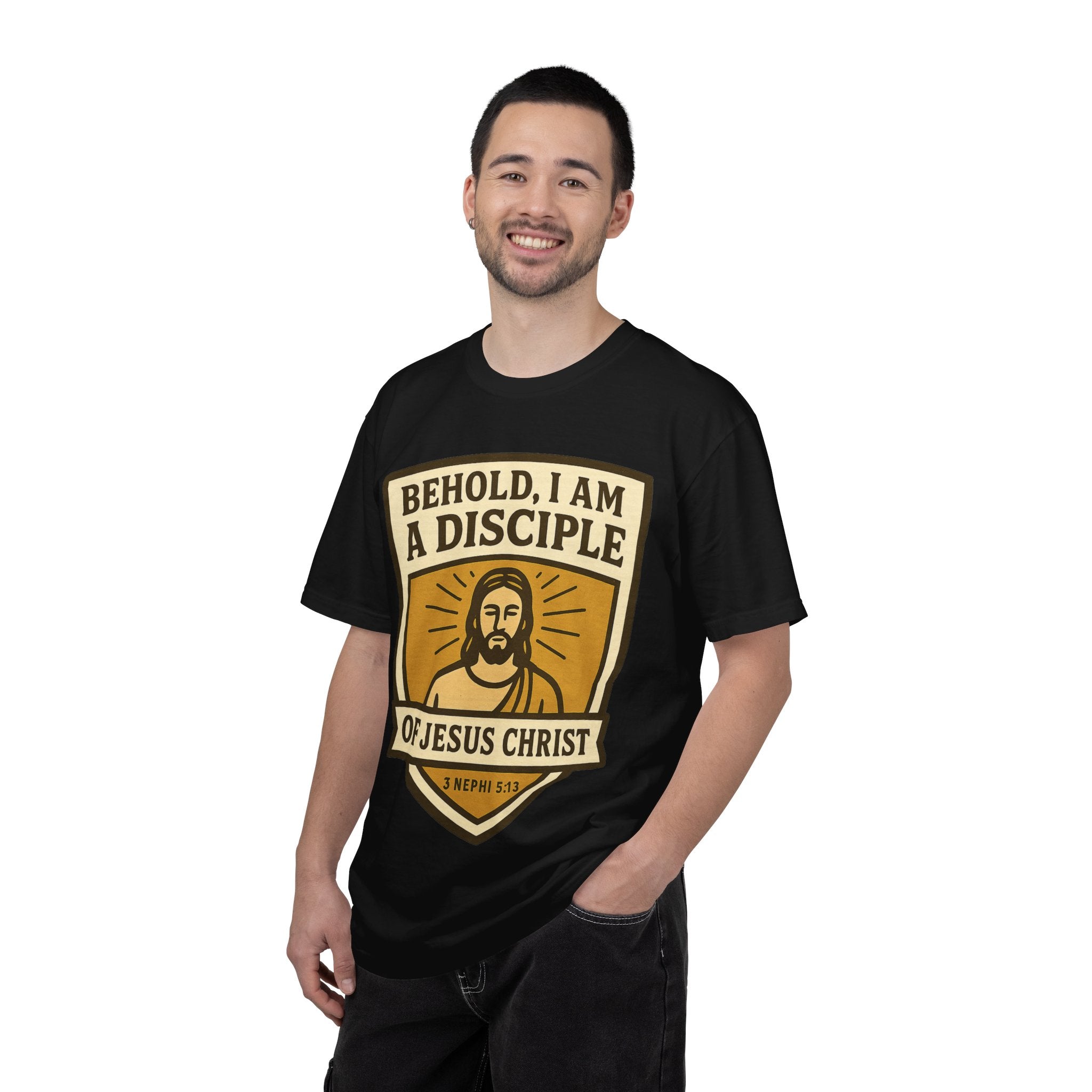"Behold, I am a Disciple of Jesus Christ" Unisex Garment-Dyed T-shirt