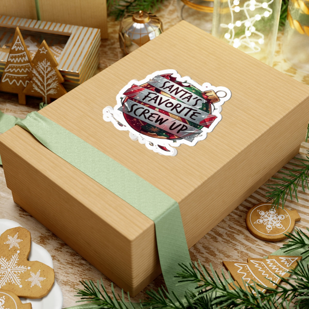"Santa's Favorite Screw Up" Sticker