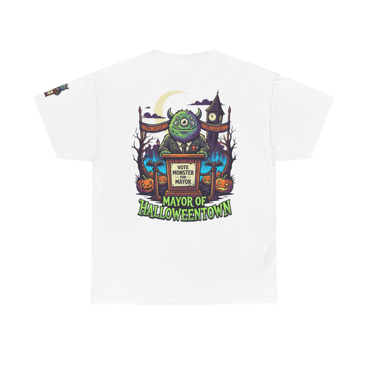 Color: White | Vote Monster For Mayor Premium Graphic Tee