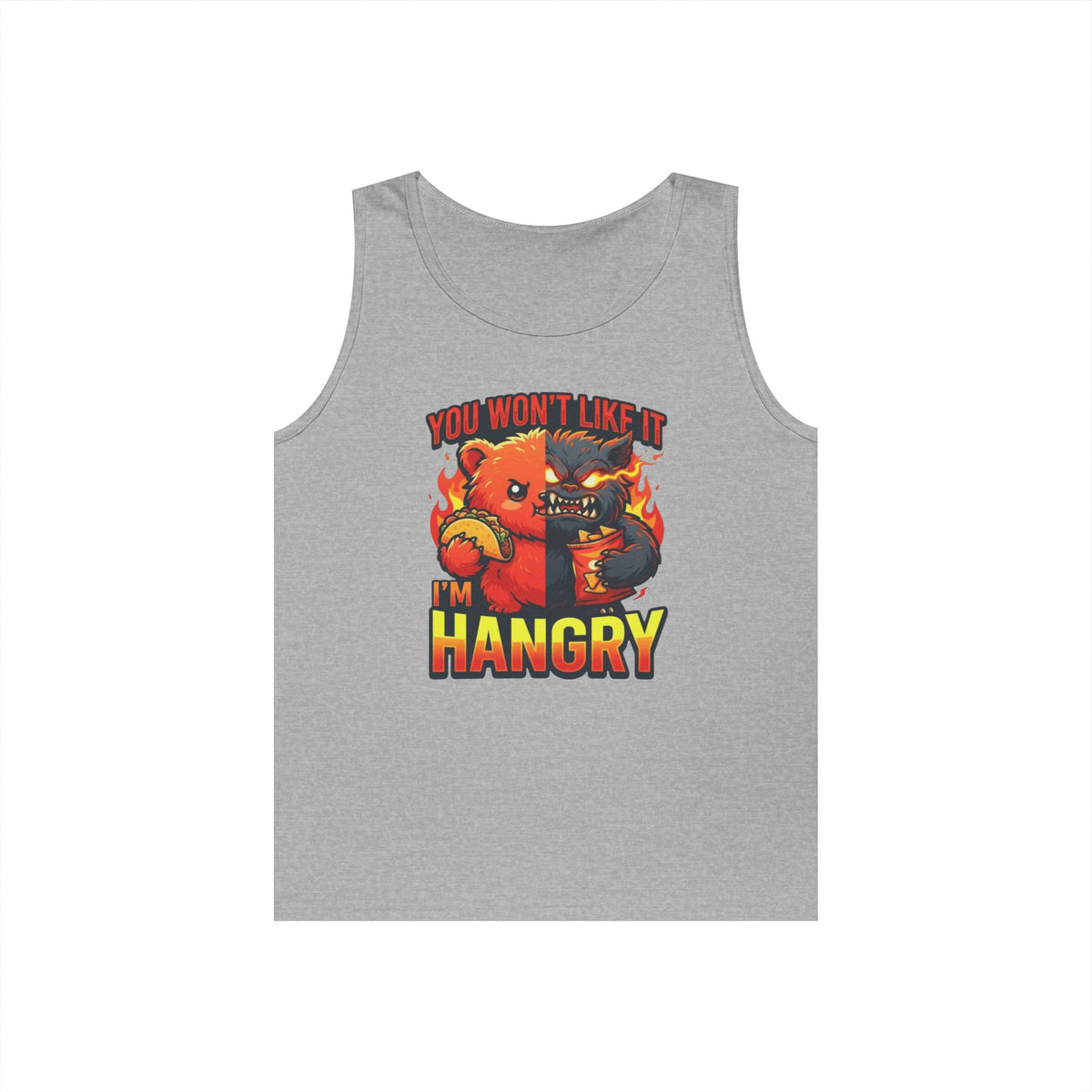 Color: Sport Grey | You Won't Like It I'm Hangry Tank Top