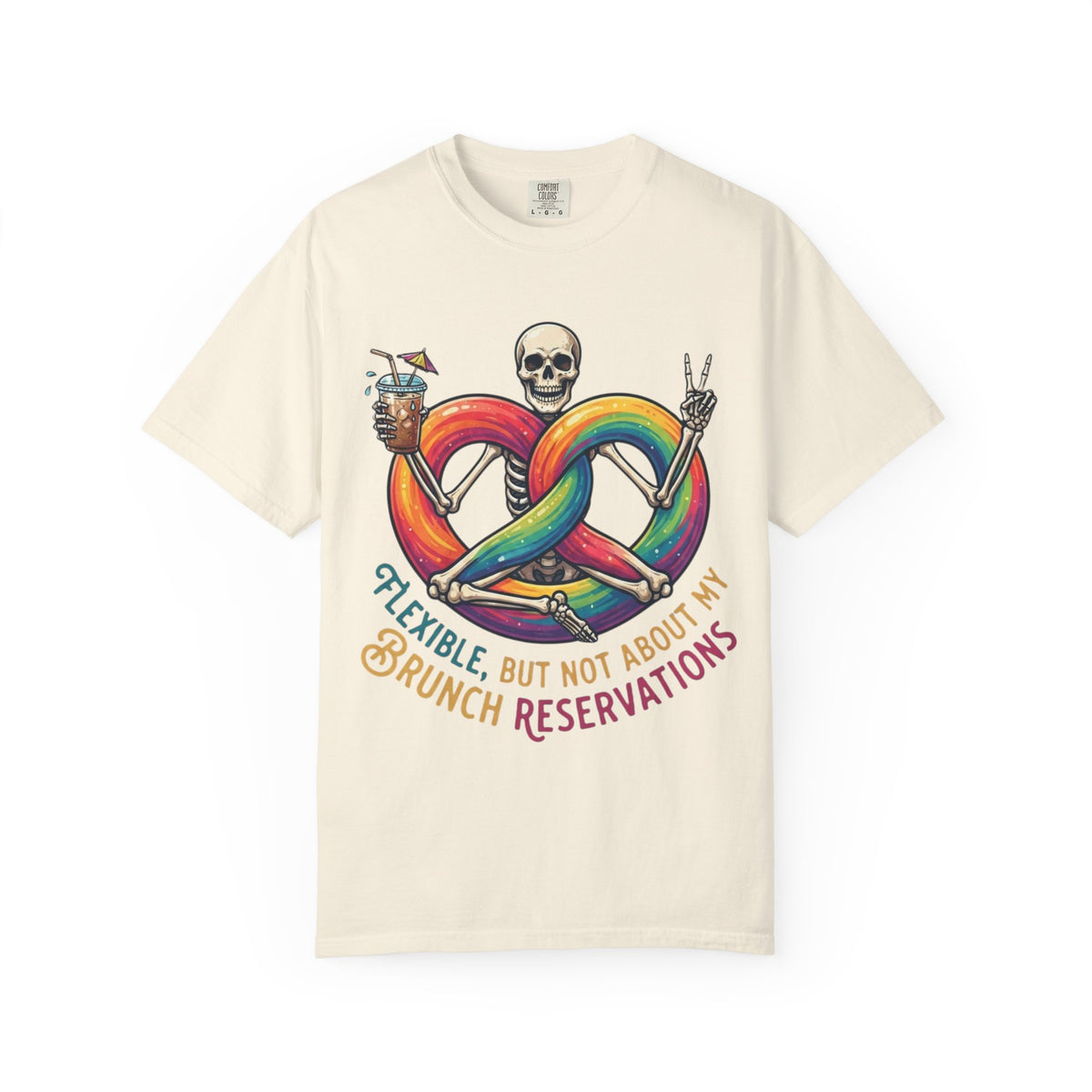 "Flexible But Not About Brunch" Unisex Garment-Dyed Tee
