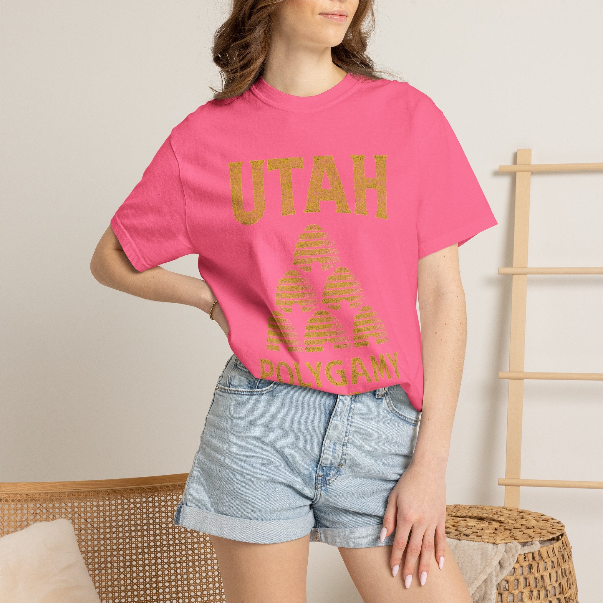 "Utah Polygamy - When One Isn't Enough" Unisex Garment-Dyed T-shirt